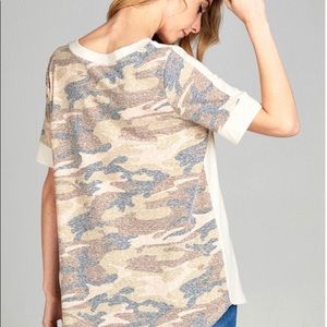 Camouflage print top